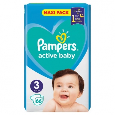 Памперс - pampers active baby 3 - (6-10) 66бр.